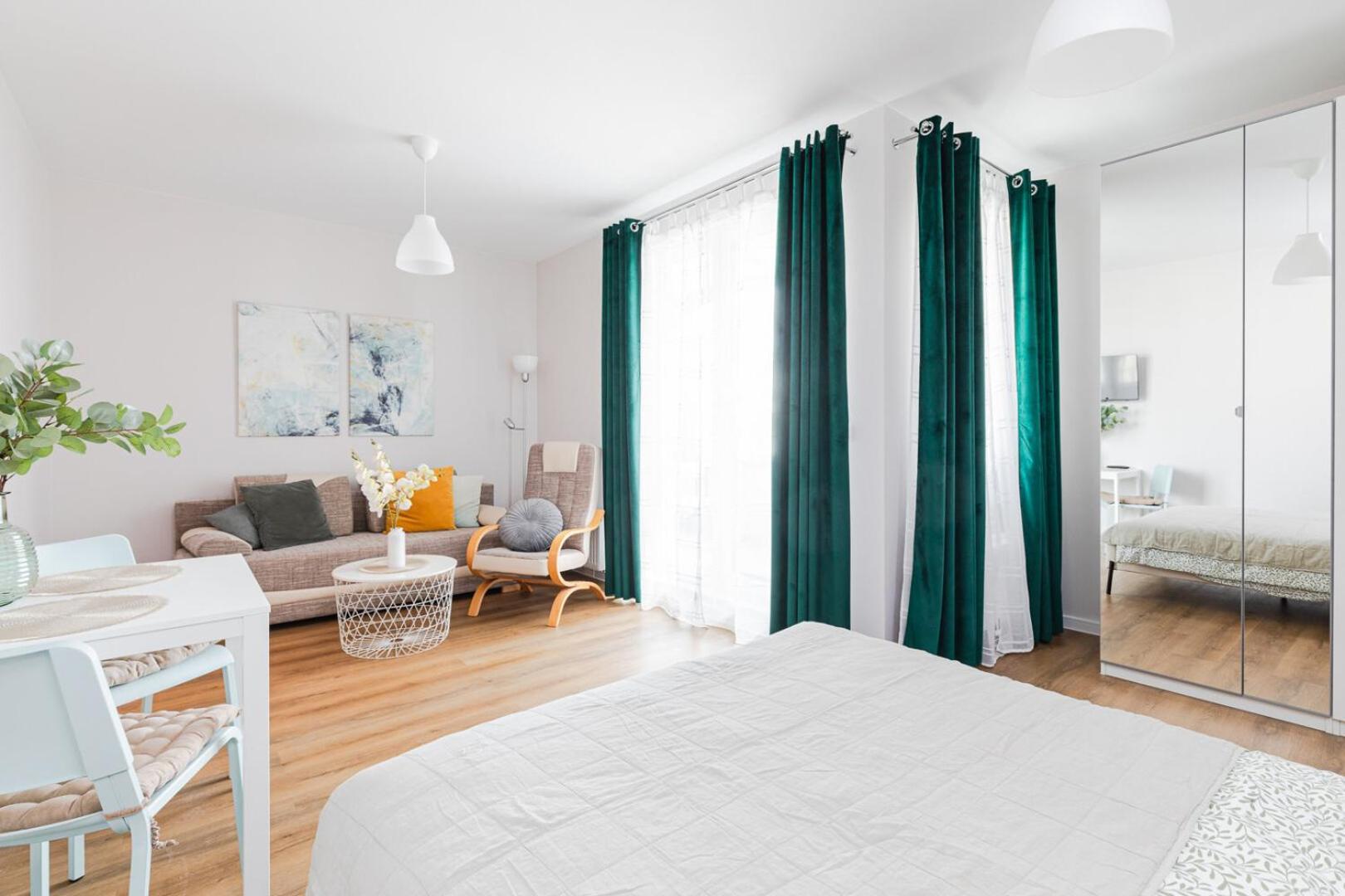 Superapart Wilenska Studio Z Parkingiem Varşova Oda fotoğraf